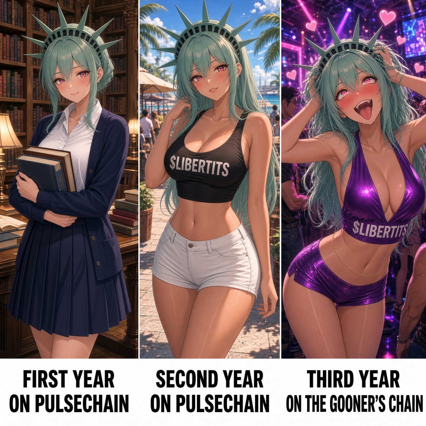 Libertits years on PulseChain timeline